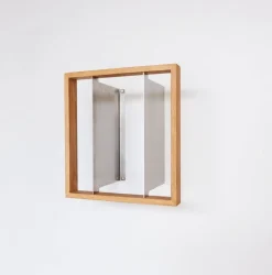Etagère murale porte-vinyles en chêne 32 x 35 cm b-plate - Das kleine b