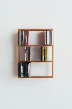 Etagère murale pour cd en chêne naturel 32x9,9x40,2cm B-cd kompakt - das kleine b