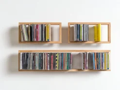 Etagère murale range CD en bois de chêne naturel B-cd 3 - Das kleine b