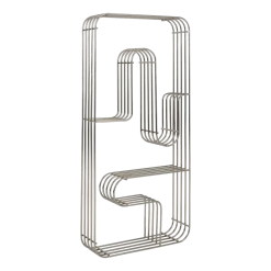 Etagère murale rectangulaire en acier chrome 32,9x8,9x70,5cm Curva - AYTM