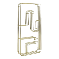 Etagère murale rectangulaire en acier doré 32,9x8,9x70,5cm Curva - AYTM