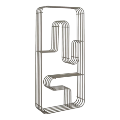 Etagère murale rectangulaire en acier taupe 32,9x8,9x70,5cm Curva - AYTM