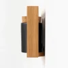 Etagère à épices en chêne naturel et bocaux en céramique gris 31x5,5x15cm Bocuse - das kleine b