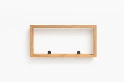 Etagère à épices en chêne naturel et bocaux en céramique gris 31x5,5x15cm Bocuse - das kleine b