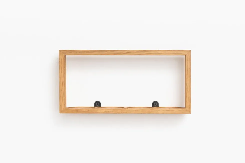 Etagère à épices en chêne naturel et bocaux en céramique gris 31x5,5x15cm Bocuse - das kleine b