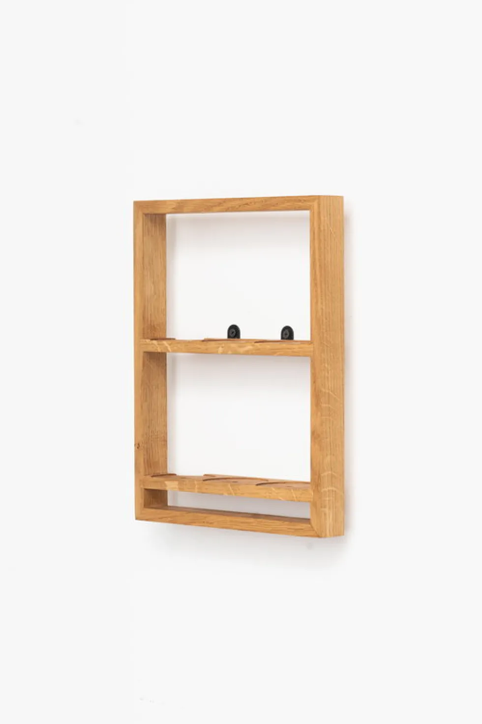 Etagère à épices en chêne naturel et bocaux en céramique gris 24,5x5,5x32cm Bocuse - das kleine b