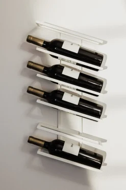Etagère à vin en acier blanc 62x27x9,5cm Vinia - Metallbude