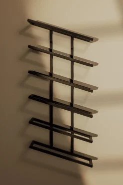 Etagère à vin en acier noir 62x27x9,5cm Vinia - Metallbude