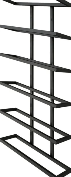 Etagère à vin en acier noir 62x27x9,5cm Vinia - Metallbude