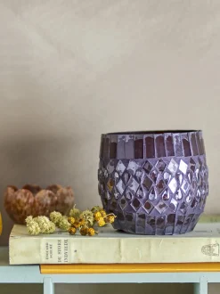 Evaline Votive Verre recyclé marron - Bloomingville