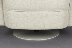 Fauteuil avec accoudoirs en polyester beige Flower - Dutchbone