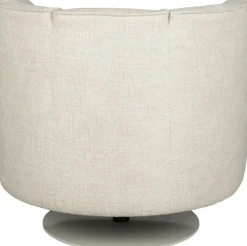 Fauteuil avec accoudoirs en polyester beige Flower - Dutchbone