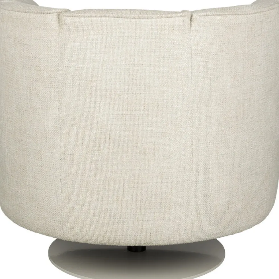 Fauteuil avec accoudoirs en polyester beige Flower - Dutchbone