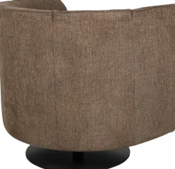 Fauteuil avec accoudoirs en polyester marron Flower - Dutchbone