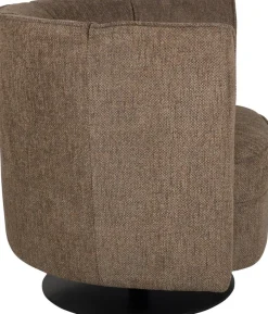 Fauteuil avec accoudoirs en polyester marron Flower - Dutchbone
