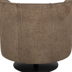 Fauteuil avec accoudoirs en polyester marron Flower - Dutchbone