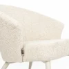 Fauteuil avec accoudoirs en tissu et métal beige Georgia - Dutchbone