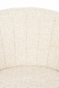 Fauteuil avec accoudoirs en tissu et métal beige Georgia - Dutchbone