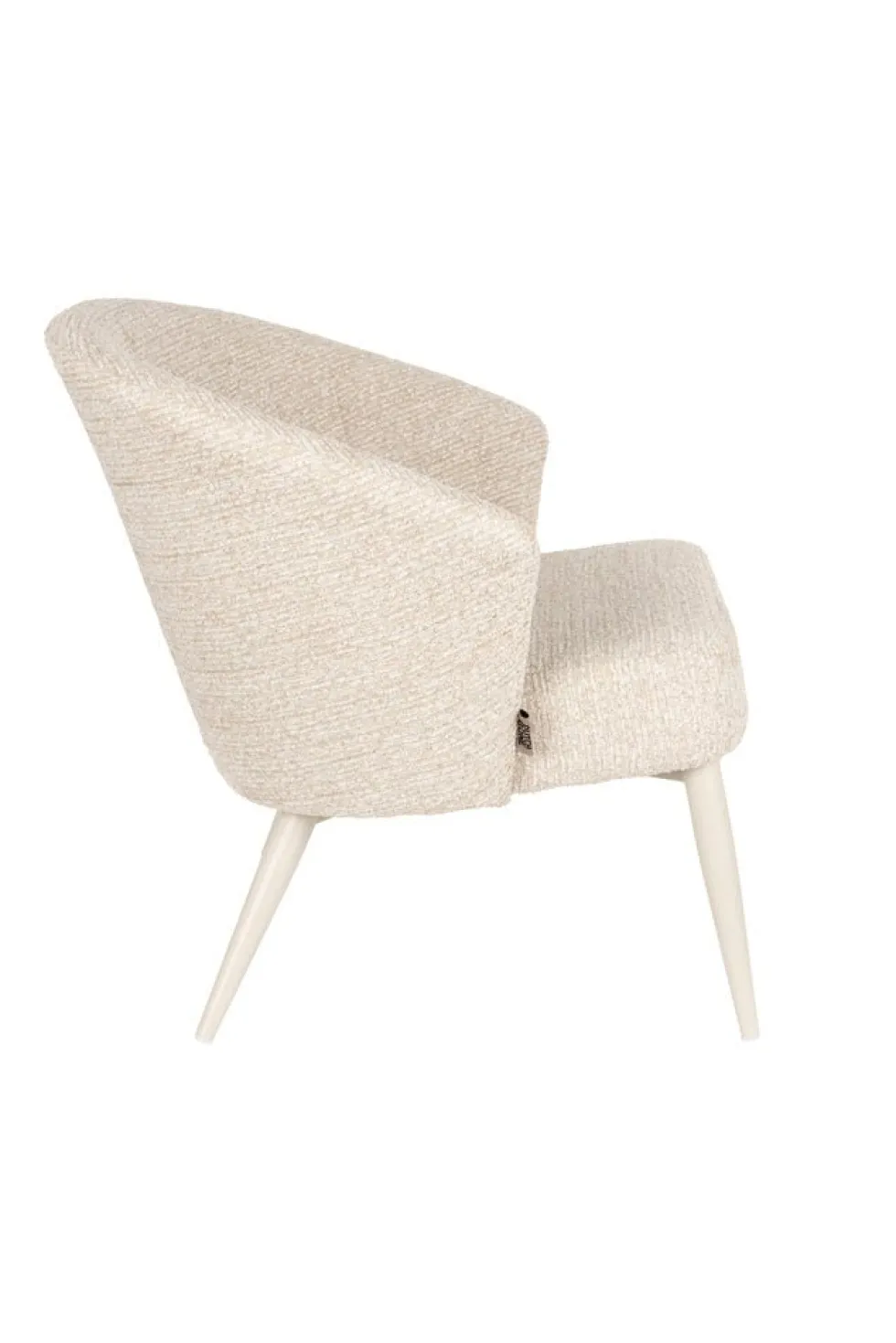 Fauteuil avec accoudoirs en tissu et métal beige Georgia - Dutchbone