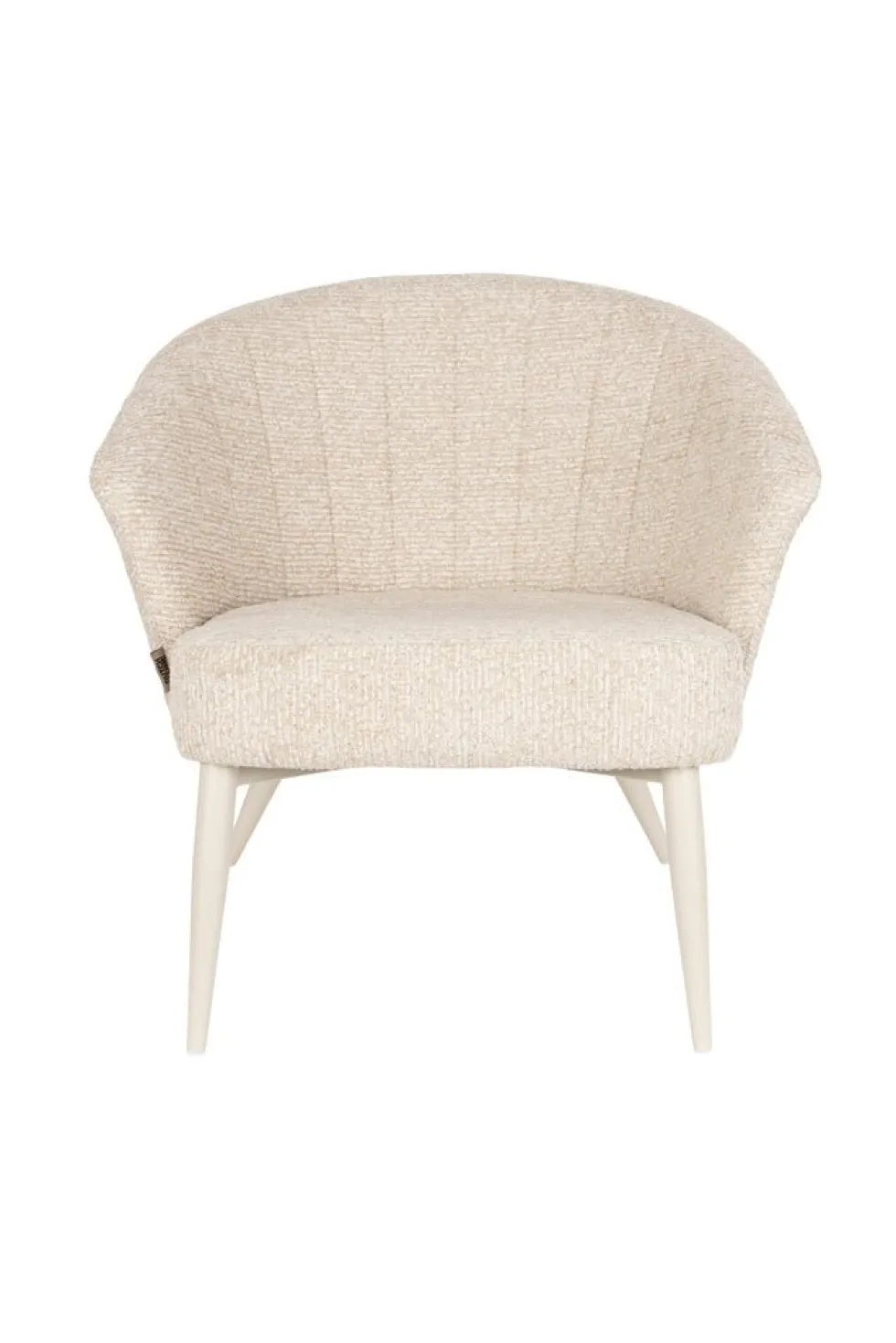 Fauteuil avec accoudoirs en tissu et métal beige Georgia - Dutchbone