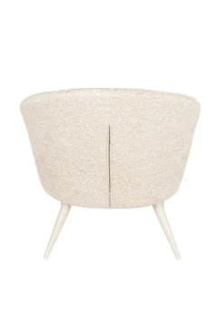 Fauteuil avec accoudoirs en tissu et métal beige Georgia - Dutchbone