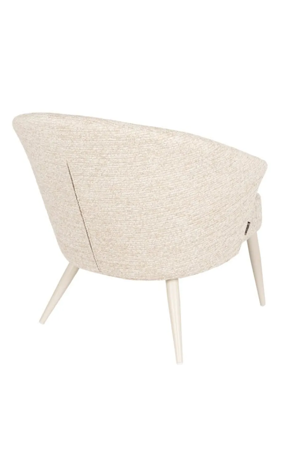 Fauteuil avec accoudoirs en tissu et métal beige Georgia - Dutchbone