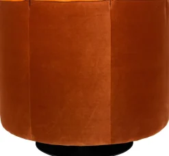 Fauteuil avec accoudoirs en velours orange Flower - Dutchbone