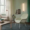 Fauteuil avec base en métal noir et tissu Steelcut Quartet 434 88cm Fiber - Muuto