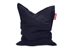 Fauteuil à bascule extérieur en métal noir avec coussin bleu marine Rock'n Roll Combi - Fatboy