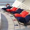 Fauteuil à bascule extérieur en métal noir avec coussin gris taupe Rock 'n Roll Combi - Fatboy