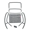 Fauteuil à bascule extérieur en métal noir avec coussin rouge Rock 'n Roll Combi - Fatboy