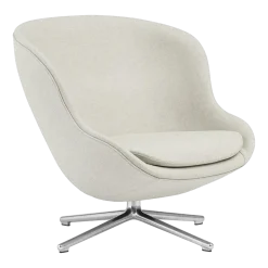 Fauteuil bas en aluminium et tissu beige Hyg - Normann Copenhagen