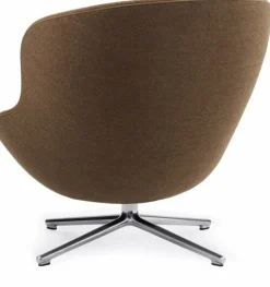 Fauteuil bas en aluminium et tissu marron Hyg - Normann Copenhagen