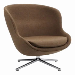 Fauteuil bas en aluminium et tissu marron Hyg - Normann Copenhagen