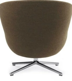 Fauteuil bas en aluminium et tissu marron Hyg - Normann Copenhagen