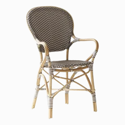 Fauteuil bistrot marron Isabelle - Sika Design