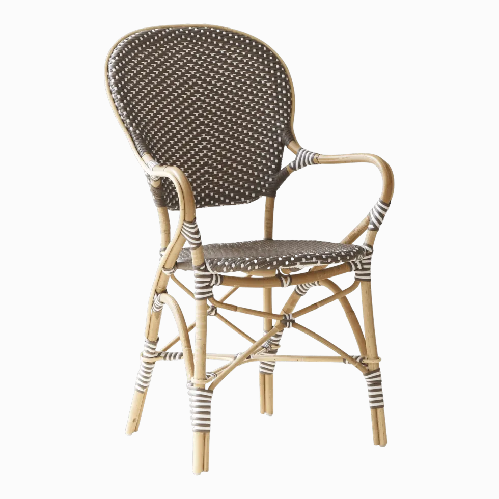 Fauteuil bistrot marron Isabelle - Sika Design