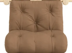 Fauteuil convertible en coton mocca 75x200cm Hooked - Karup Design