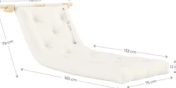 Fauteuil convertible en coton mocca 75x200cm Hooked - Karup Design