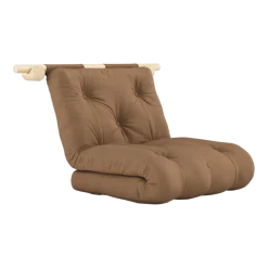 Fauteuil convertible en coton mocca 75x200cm Hooked - Karup Design