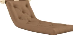 Fauteuil convertible en coton mocca 75x200cm Hooked - Karup Design