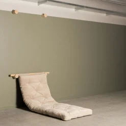 Fauteuil convertible en coton mocca 75x200cm Hooked - Karup Design