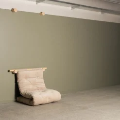 Fauteuil convertible en coton mocca 75x200cm Hooked - Karup Design