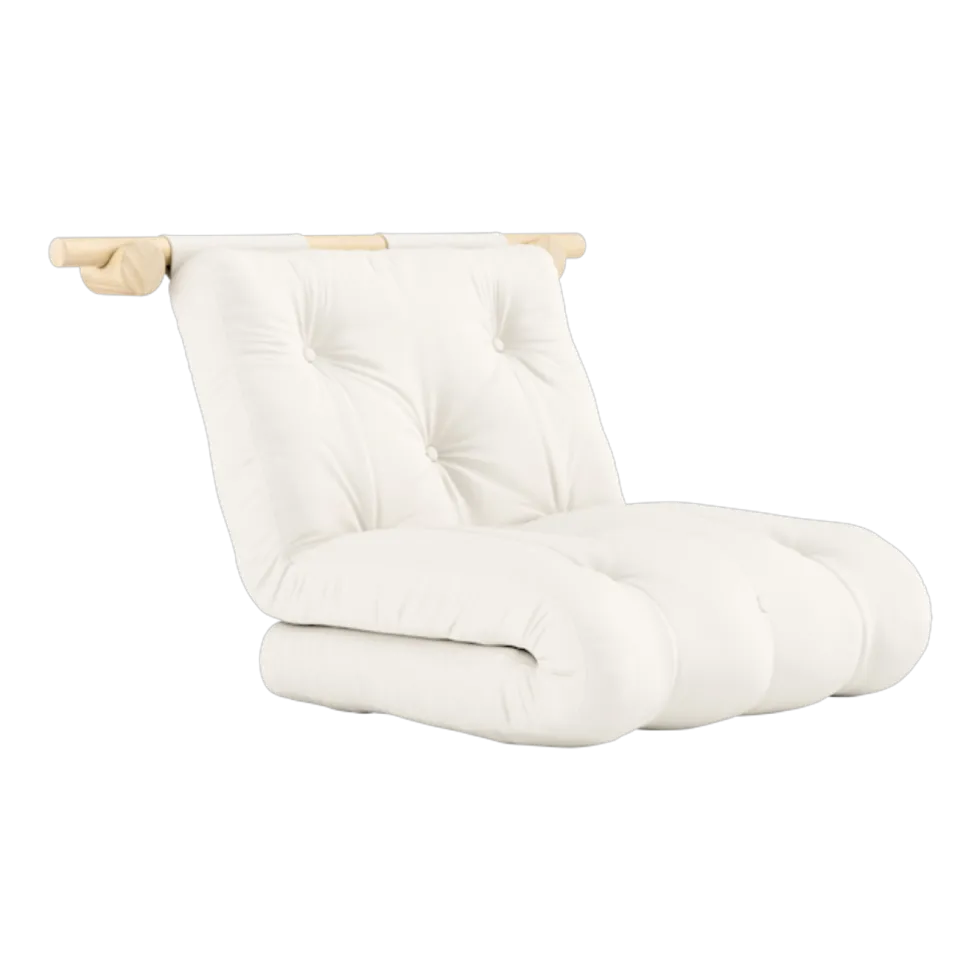 Fauteuil convertible en coton naturel 75x200cm Hooked - Karup Design