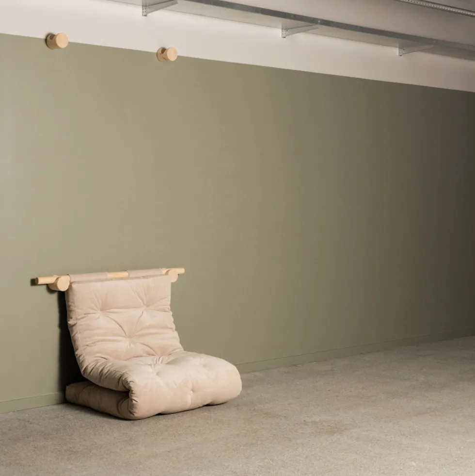 Fauteuil convertible en coton naturel 75x200cm Hooked - Karup Design