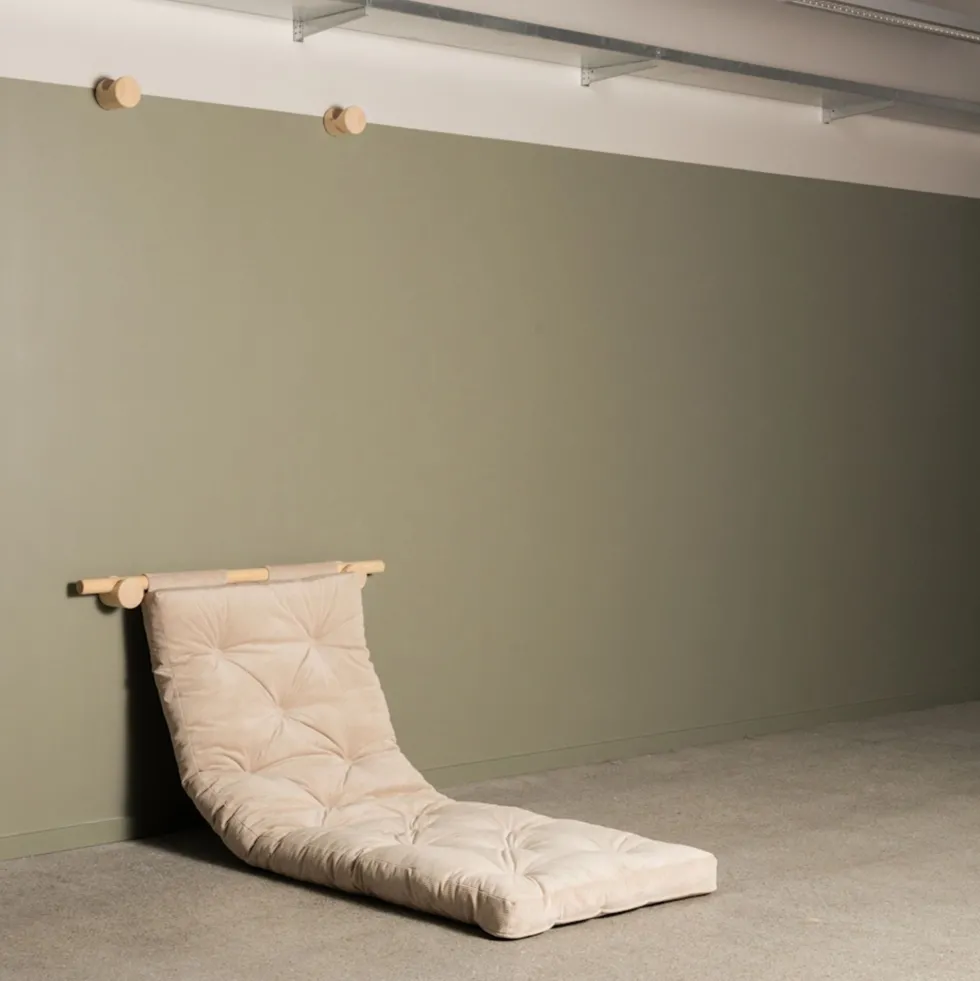 Fauteuil convertible en coton naturel 75x200cm Hooked - Karup Design