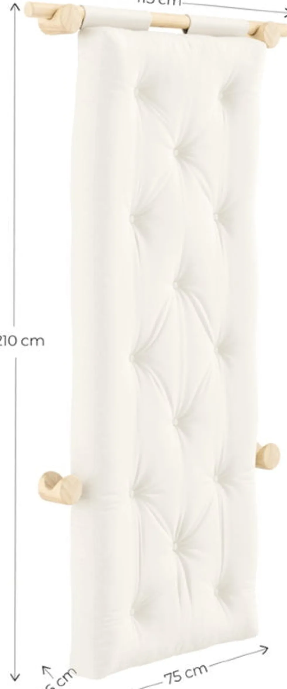 Fauteuil convertible en coton naturel 75x200cm Hooked - Karup Design