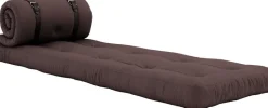Fauteuil convertible en lit de jour en coton marron 95x70x60cm Buckle-up - Karup Design