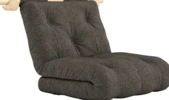 Fauteuil convertible en pin 75x200cm avec son matelas marron mellow brown Hooked raw - Karup Design