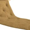 Fauteuil convertible en pin 75x200cm avec son matelas ocre golden ochre Hooked raw - Karup Design